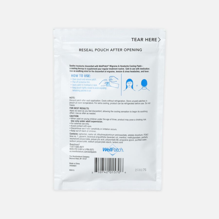 WellPatch Migraine & Headache Multi-Count Pouch, 4 ct., , large image number 2