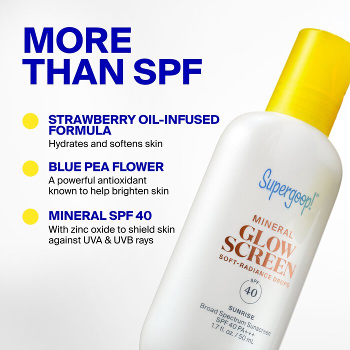 Supergoop! Mineral Glowscreen Soft-Radiance Drops SPF 40, Sunrise, 1.7 fl. oz., , large