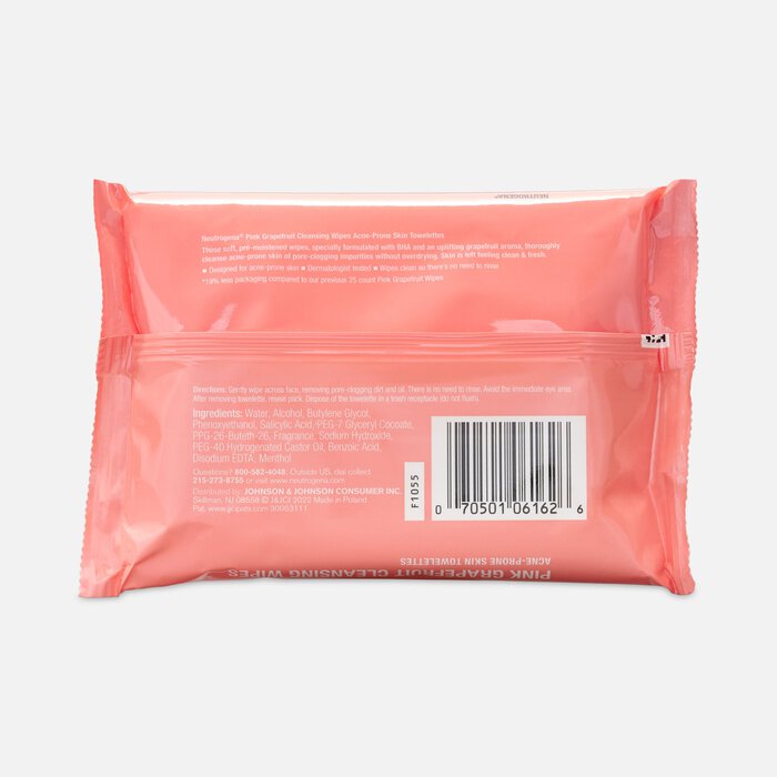 Neutrogena Pink Grapefruit Cleansing Wipes - 25 ct. (2-Pack), , large
