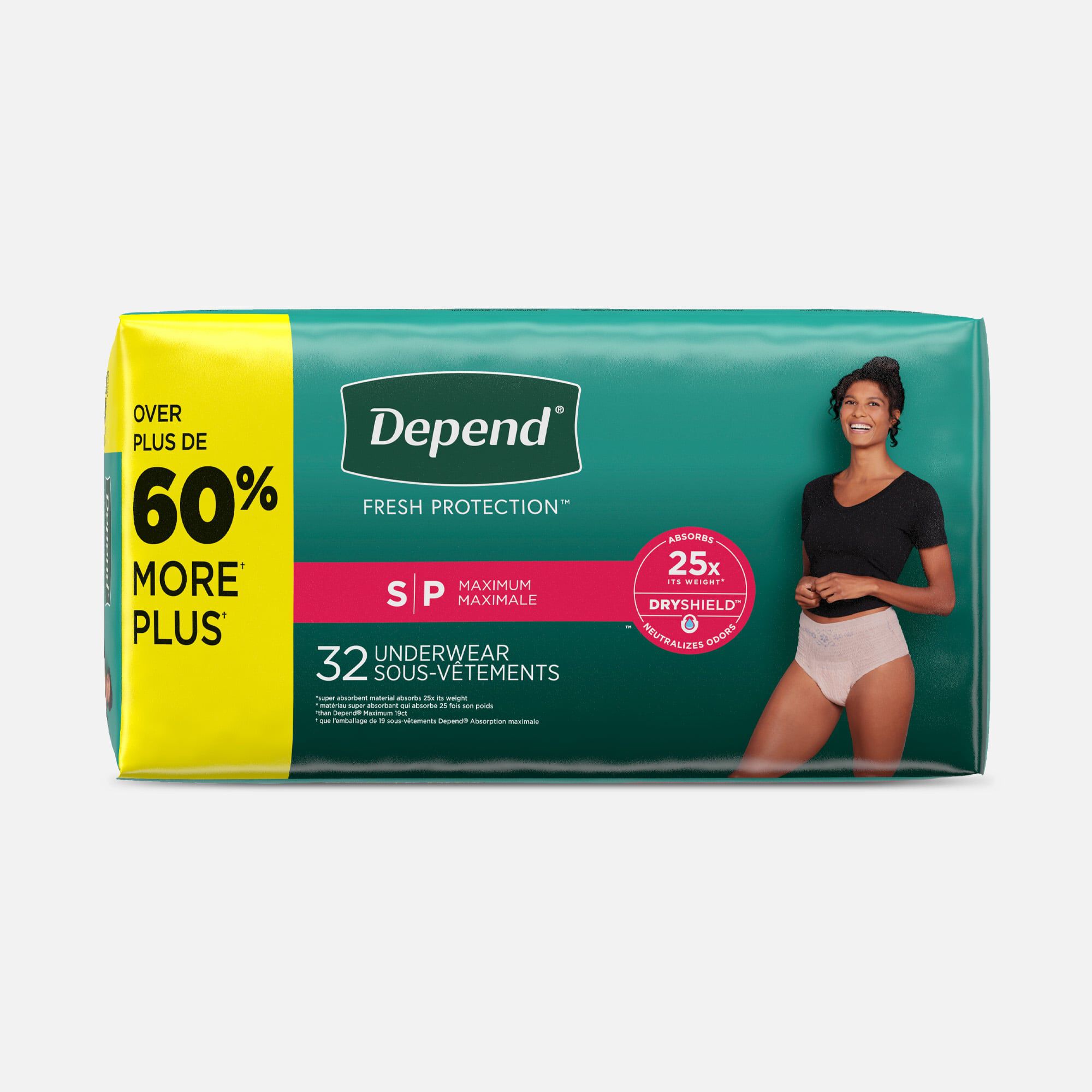 Depend Fresh Protection Adult Incontinence & Postpartum Bladder Leak Underwear for Women, , large