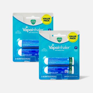 Vicks VapoInhaler, Non-Medicated, 0.2 mL, Twin-Pack (2-Pack)