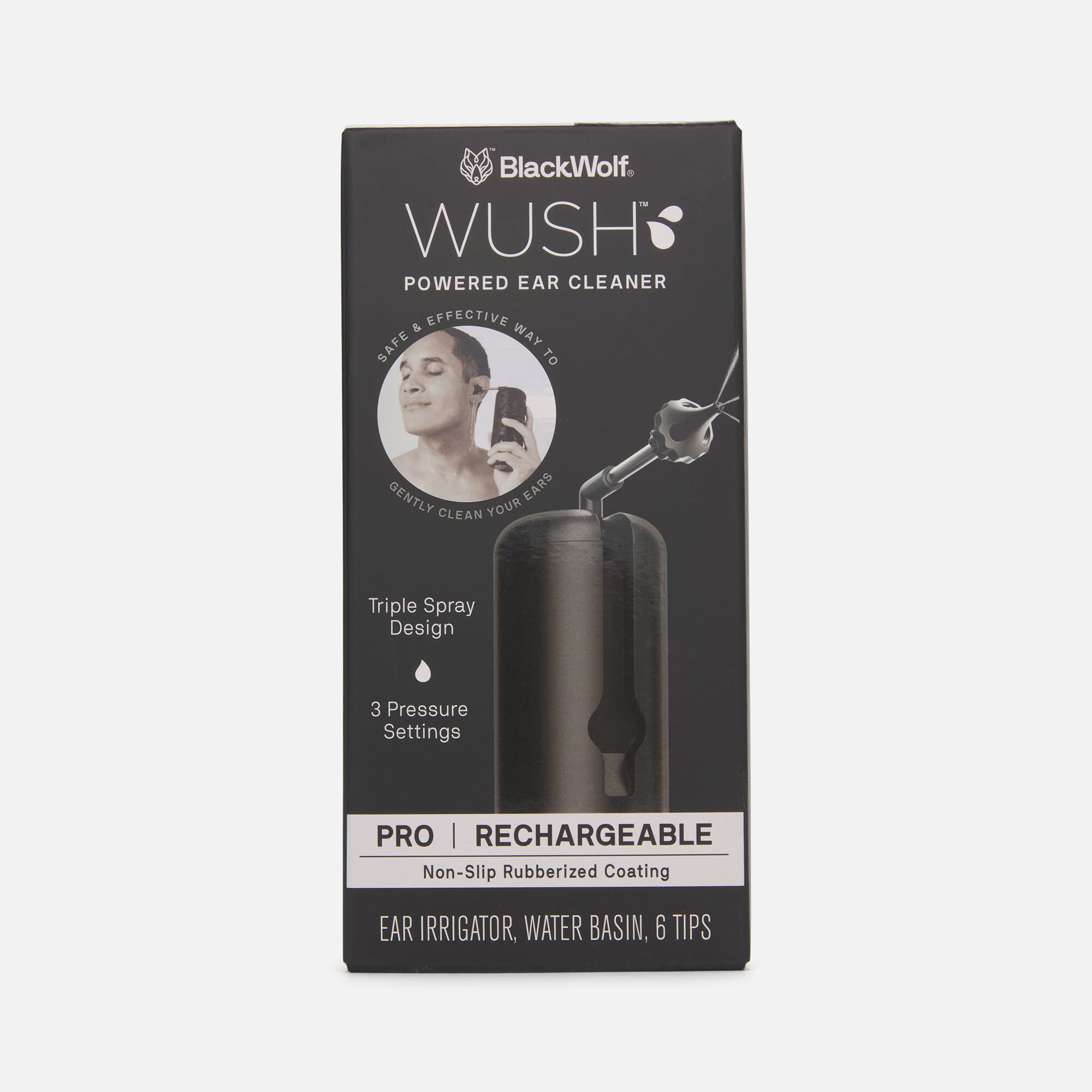 Wush Pro Powered Ear Cleaner, Black, Black, large