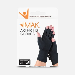 IMAK Compression Arthritis Gloves, Black, Small