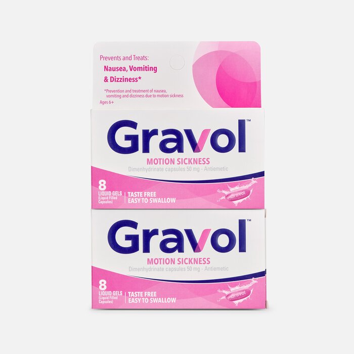 Gravol Motion Sickness Relief Liquid Gels, 8 ct. (2-Pack), , large