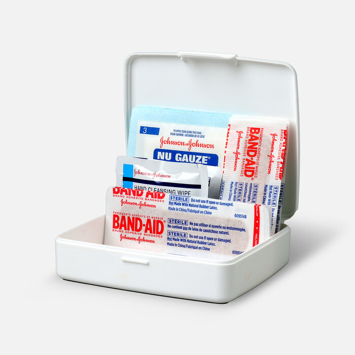 Johnson & Johnson First Aid To Go! Essential Emergency First Aid Travel Kit, 12 pieces, , large