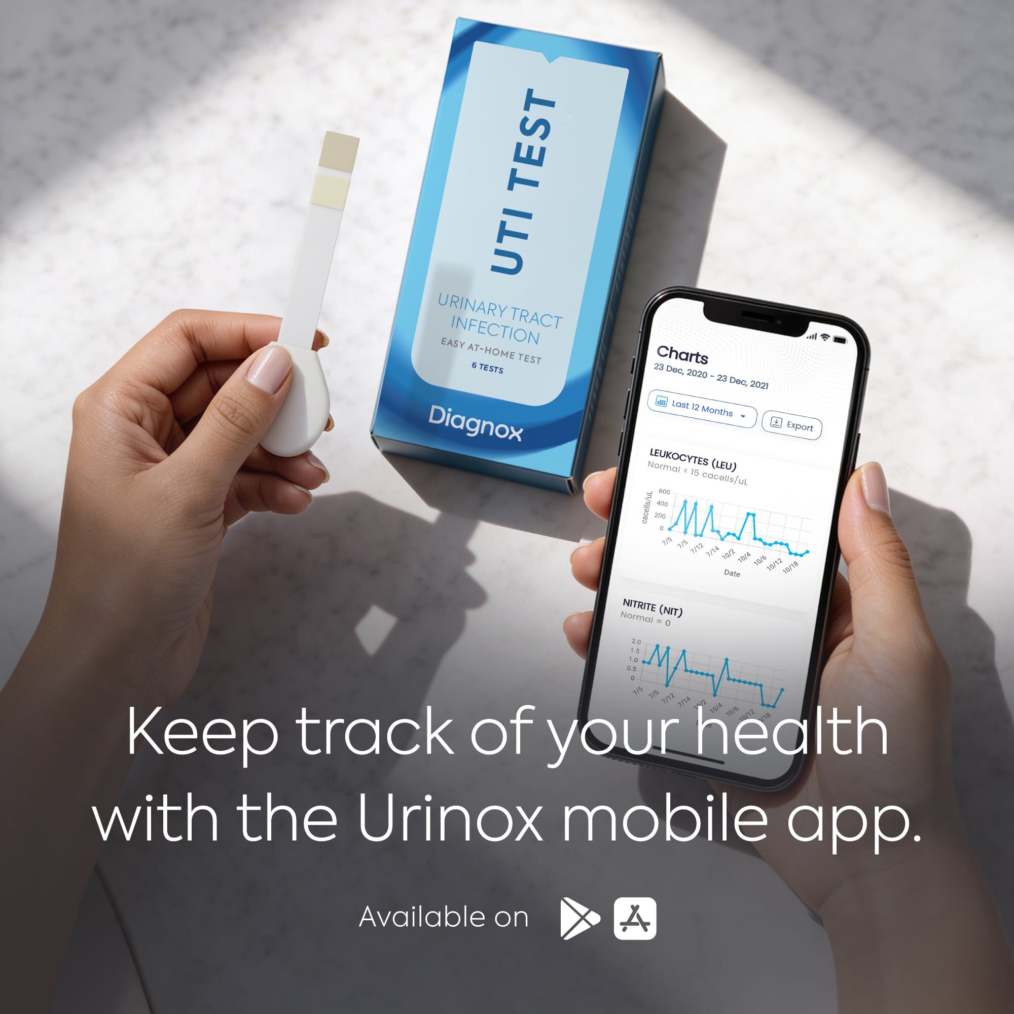 Diagnox Urinary Tract Infection (UTI) At-Home Test, FDA Cleared, 3 Pack, , large