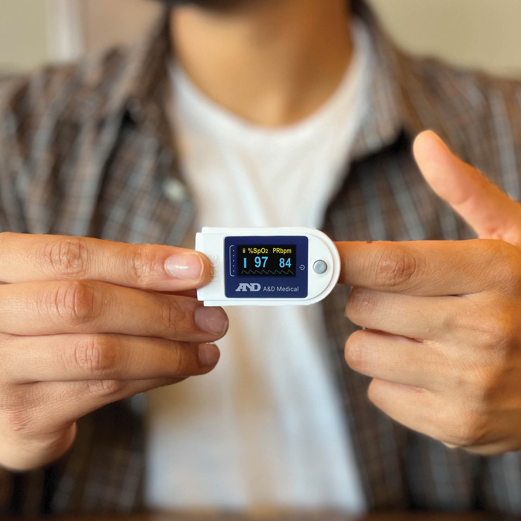 A&D Medical Essential Wireless Fingertip Pulse Oximeter, , large
