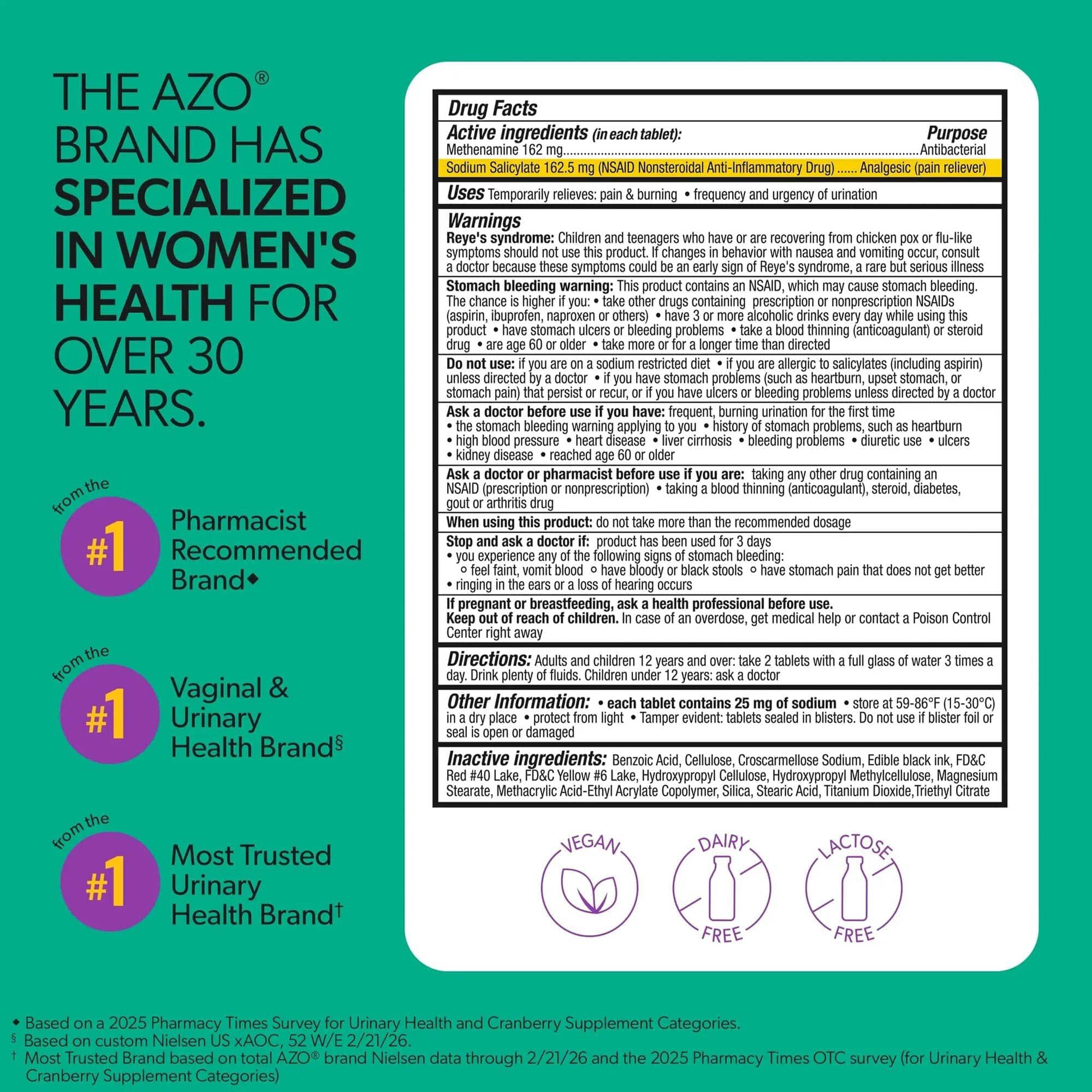 AZO Urinary Tract Defense Tablets, 24 ct., , large