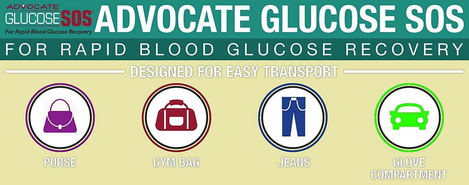 Advocate Glucose SOS Powder, Fruit Medley, 3.3 oz., , large