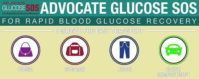 Advocate Glucose SOS Powder, Green Apple, 3.3 oz., , large