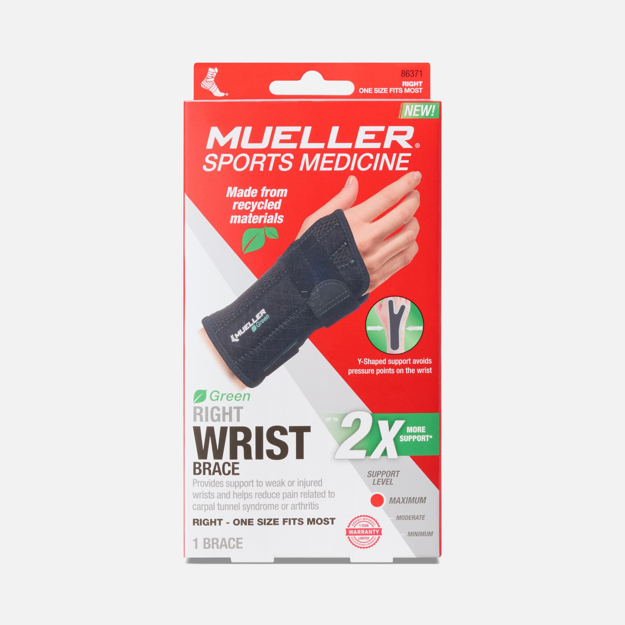 Mueller® Green Fitted Wrist Brace, Right Hand