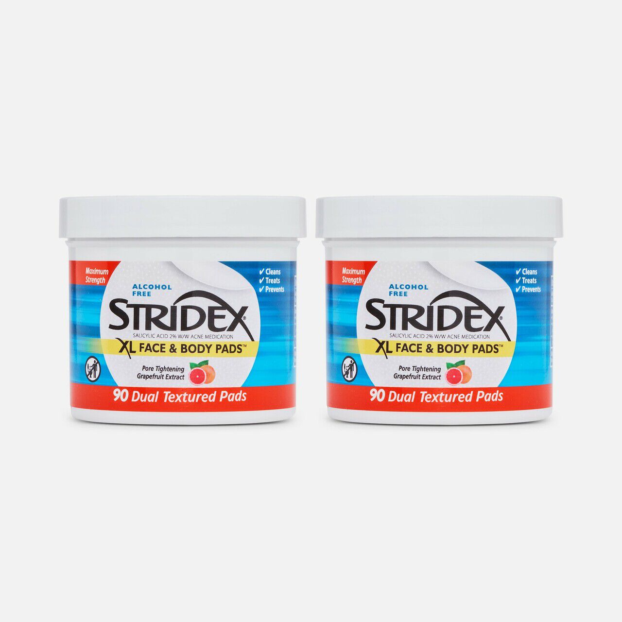 Stridex XL Face & Body Pads, 90 ct. (2-Pack), , large