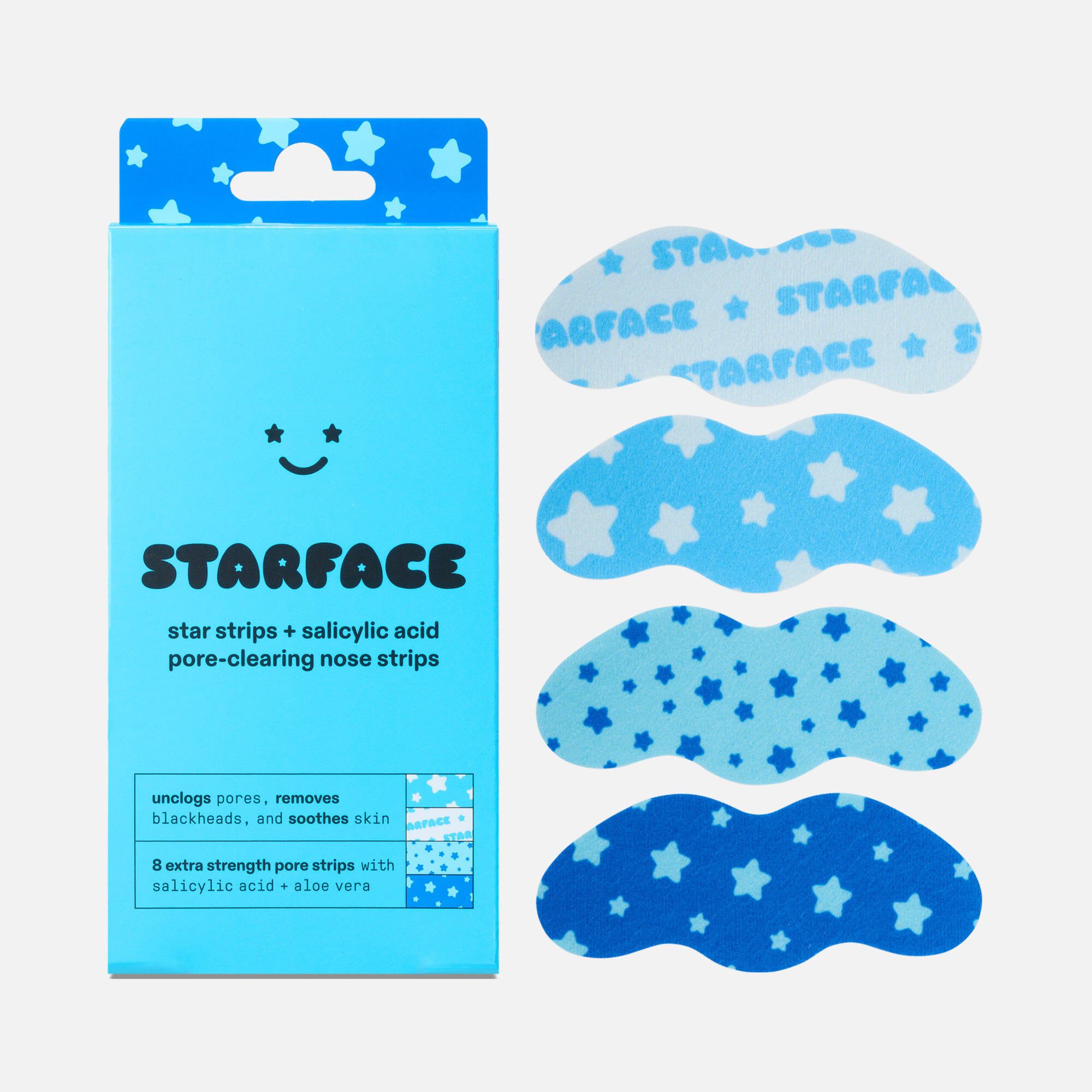Starface Star Strips™ Pore-Clearing Nose Strips + Salicylic Acid, Blue, 8 ct.