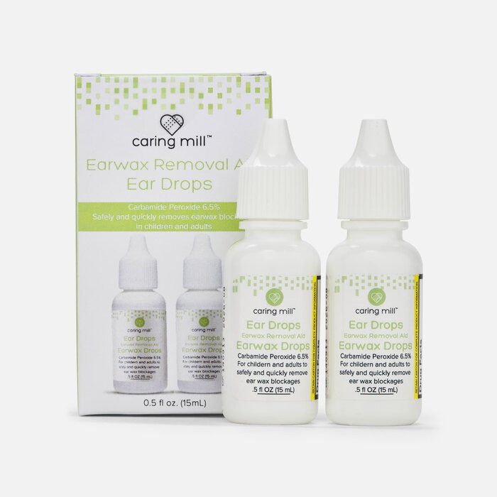 Caring Mill™ Ear Wax Removal Drops 6.5% Carbamide Peroxide, 0.5 oz. (2-Pack), , large