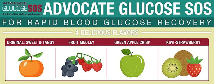 Advocate Glucose SOS Powder, Green Apple, 3.3 oz., , large