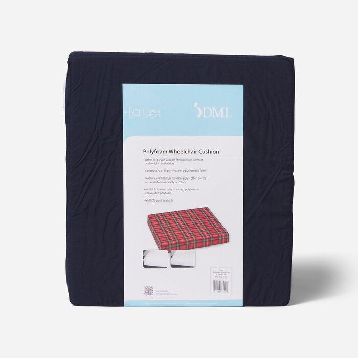 DMI Foam Seat Cushion for Wheelchair or Chair, Blue, , large