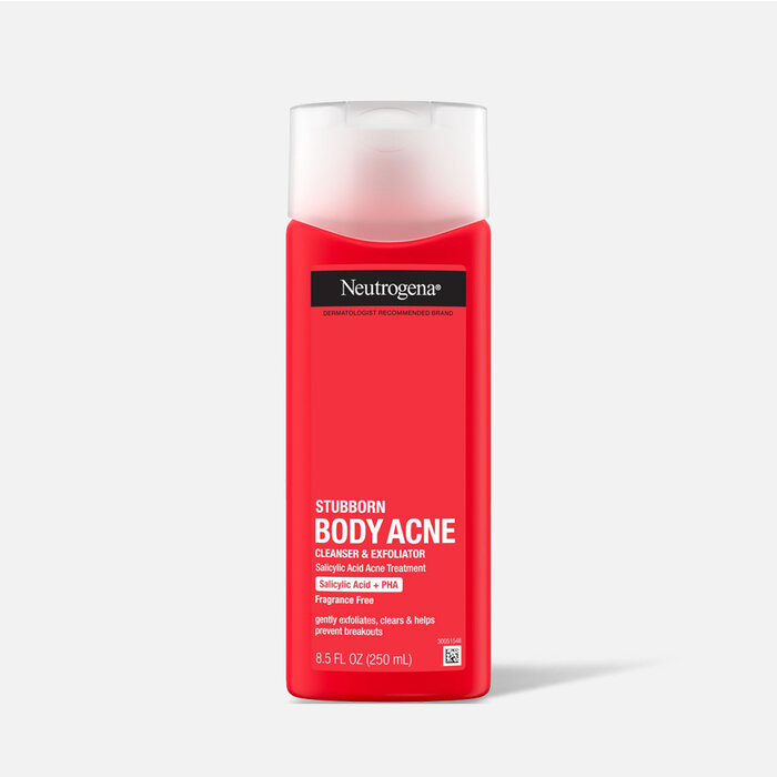 Neutrogena Stubborn Body Acne Cleanser & Exfoliator, 8.5 fl oz., , large