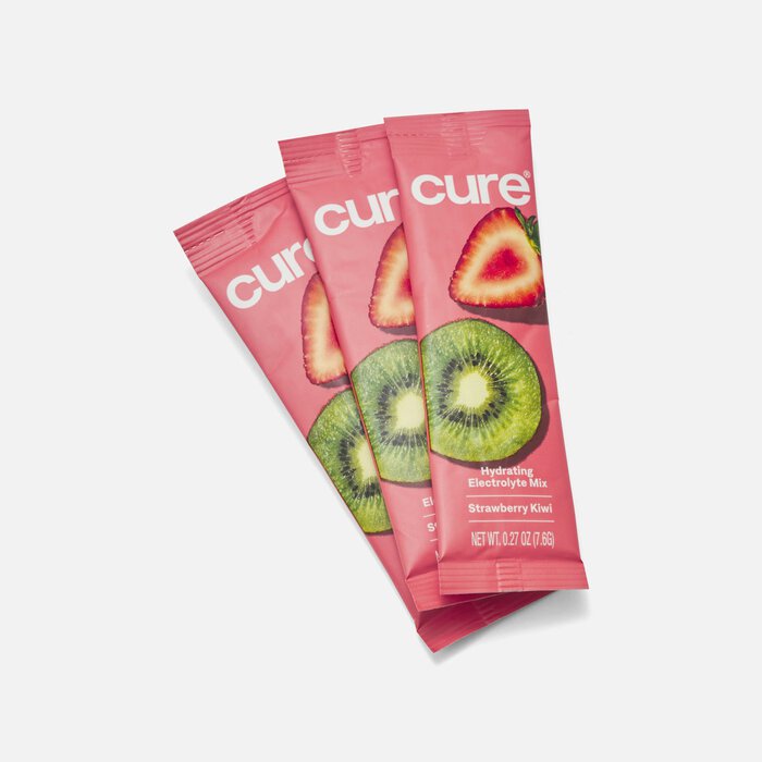 Cure Hydrating Electrolyte Drink Mix Pouches, Strawberry Kiwi, 14 ct., , large