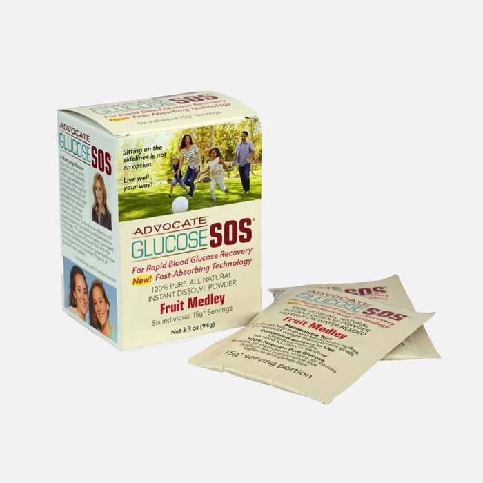 Advocate Glucose SOS Powder, Fruit Medley, 3.3 oz., , large