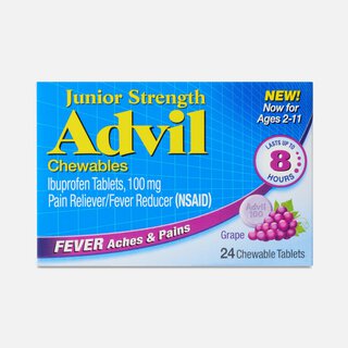 Advil® Junior Chewable Ibuprofen Tablets, Grape, 100 mg, 24 ct.