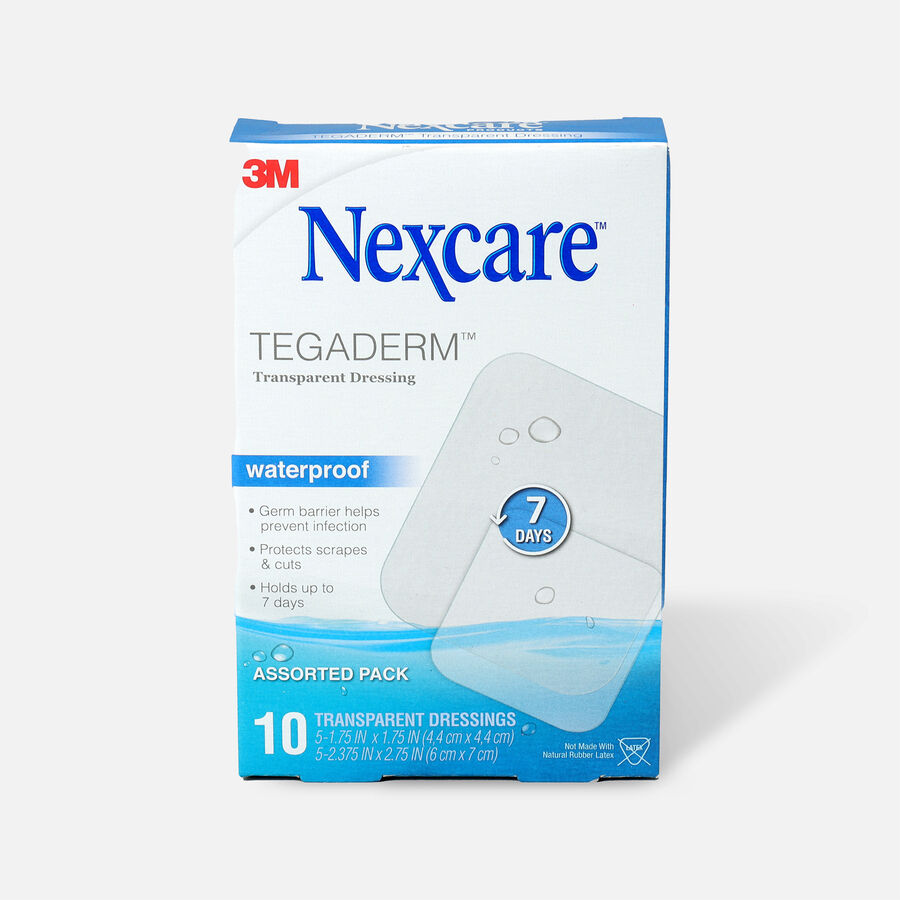 Nexcare Tegaderm Waterproof Transparent Dressing Assorted Pack, 10 ct., , large image number 0