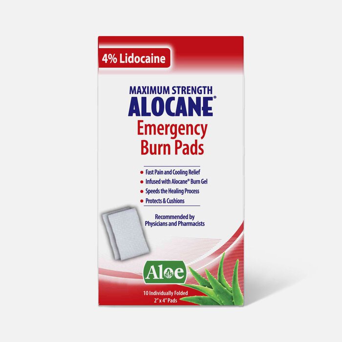 Alocane Maximum Strength Emergency Burn Pads, 10 ct., , large