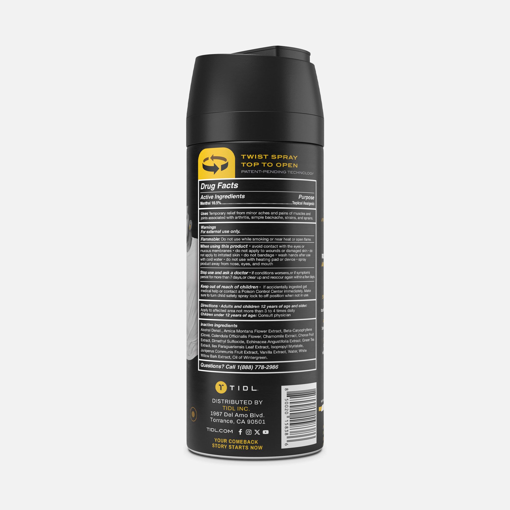 TIDL Sport Pain Relief Cryotherapy Topical Spray, , large