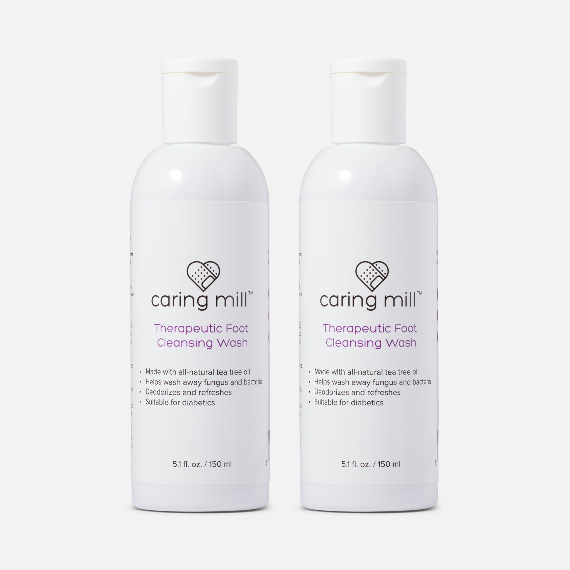 Caring Mill™ Therapeutic Foot Cleaning Wash 5.1 oz. (2-Pack), , large