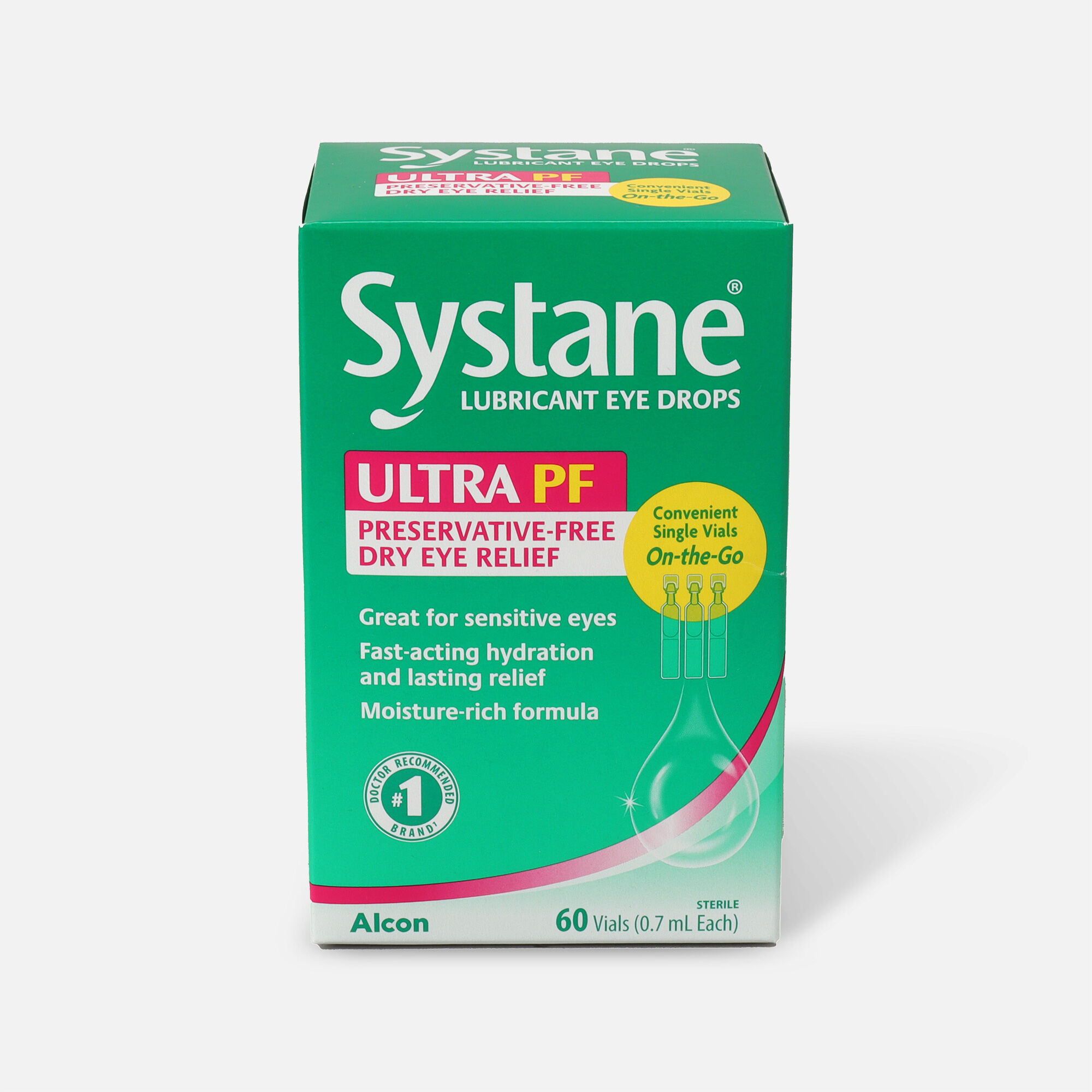 Systane Ultra Preservative Free Lubricant Eye Drops, 60 ct., , large