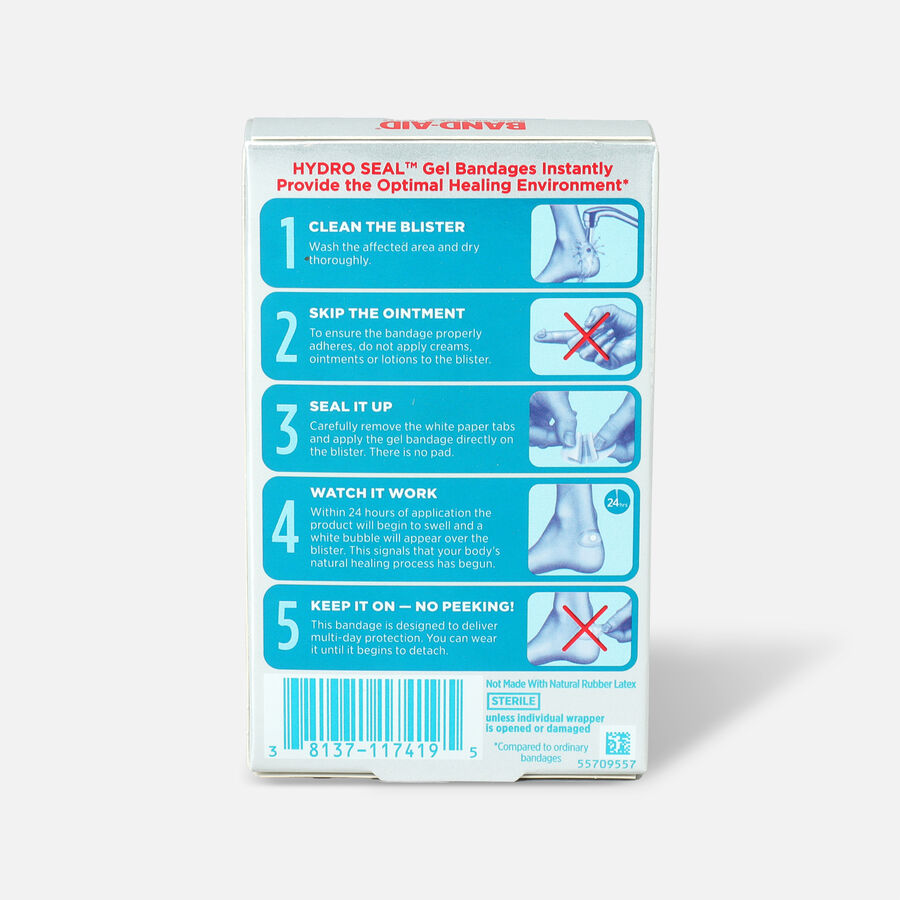 BAND-AID&reg; Hydro Seal Adhesive Bandages for Heel Blisters, 6 ct., , large image number 1