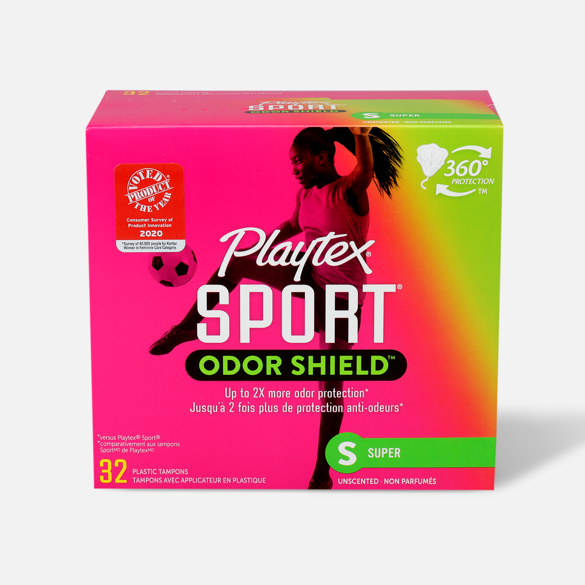Playtex Sport Odor Shield Super Tampons, 32 ct.