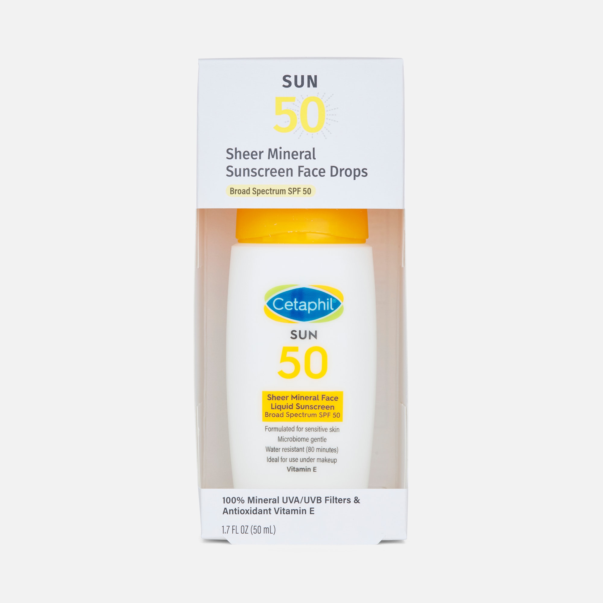 Cetaphil Sheer Mineral Face Liquid Drops SPF 50, 1.7 oz.