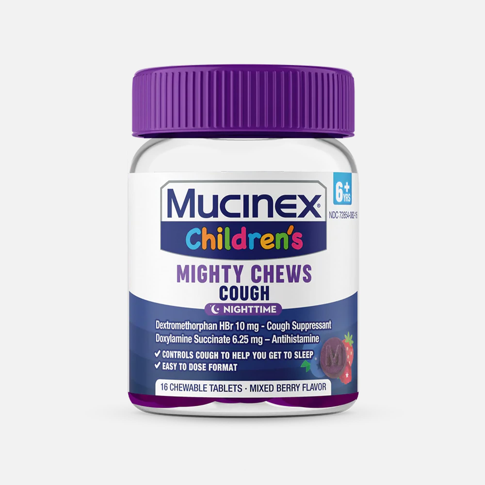 Mucinex Children's Mighty Chews, Nighttime Cough, 16 ct.