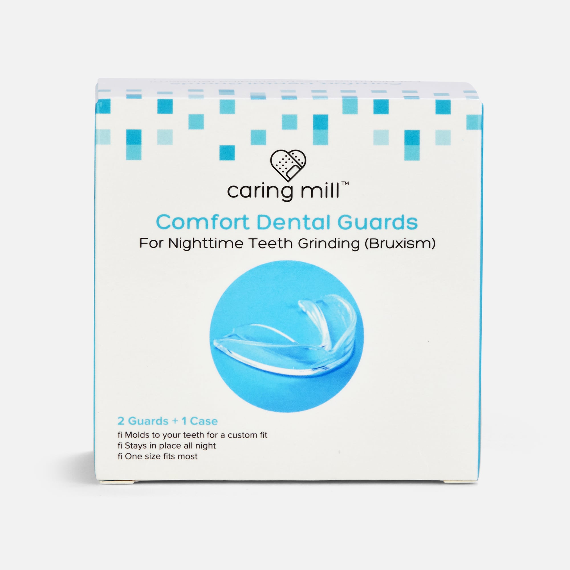 Caring Mill™ Comfort Nighttime Dental Guards – 2 Guards 1 Case