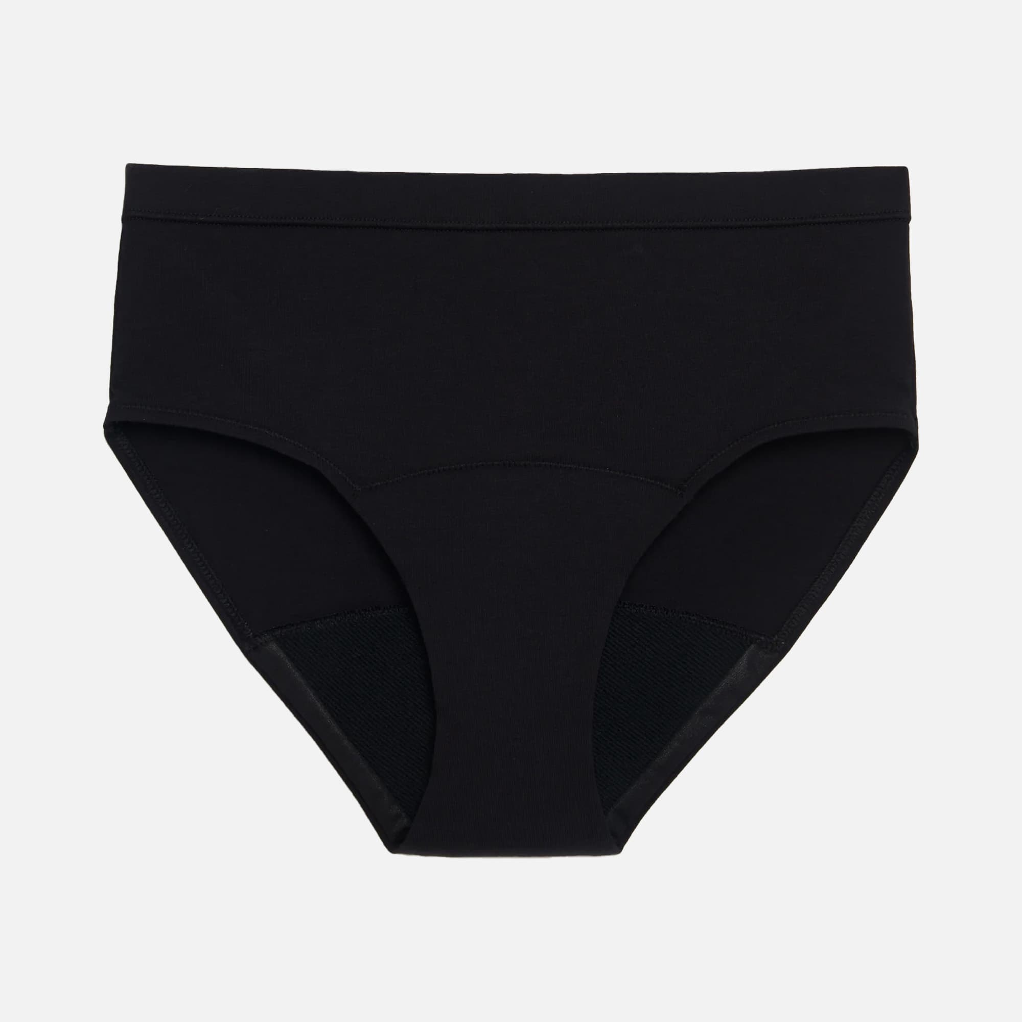Thinx Teens All Day Brief, Black, Size 11/12