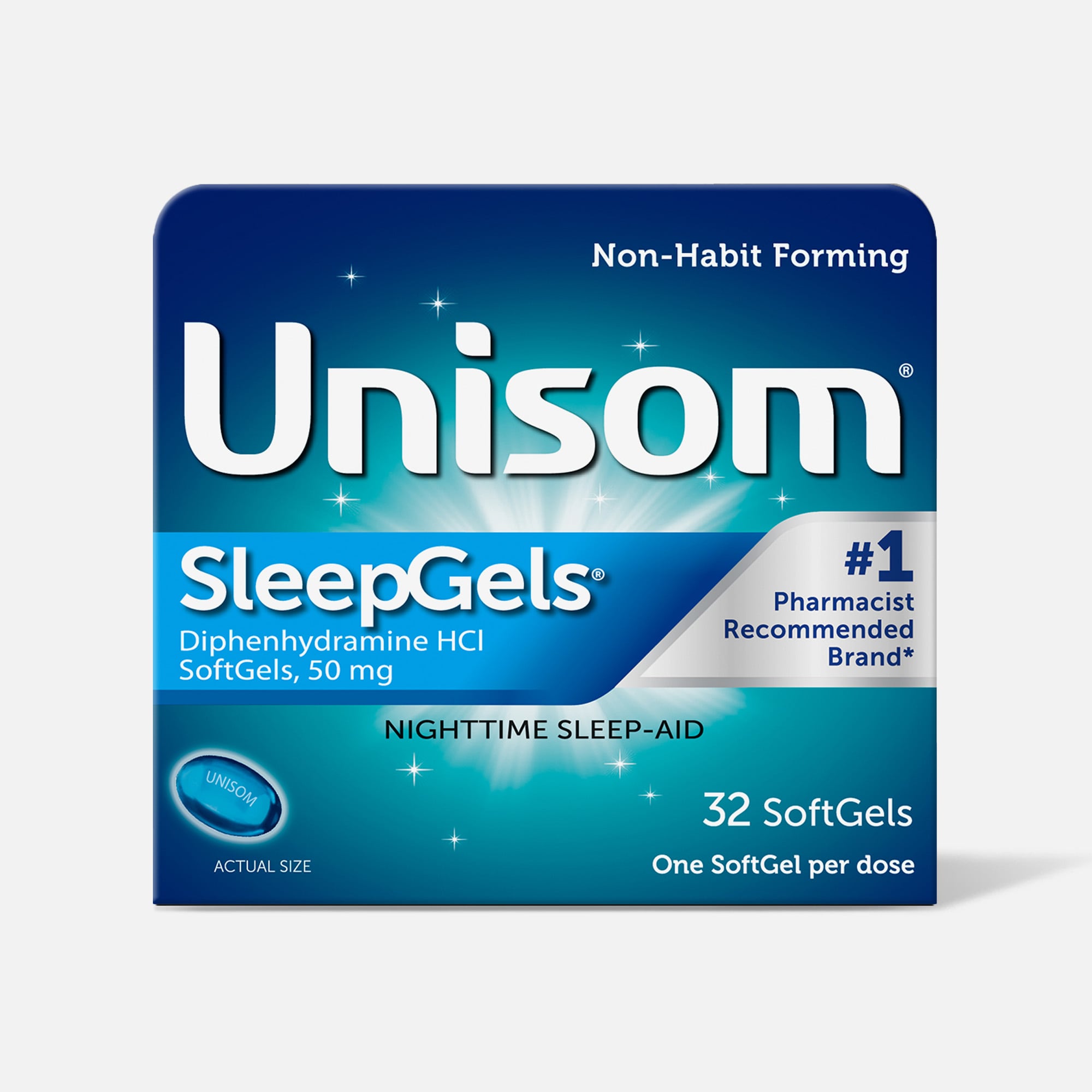 Unisom SleepGels, Maximum Strength Nighttime Sleep Aid, Softgels, 32 ct.