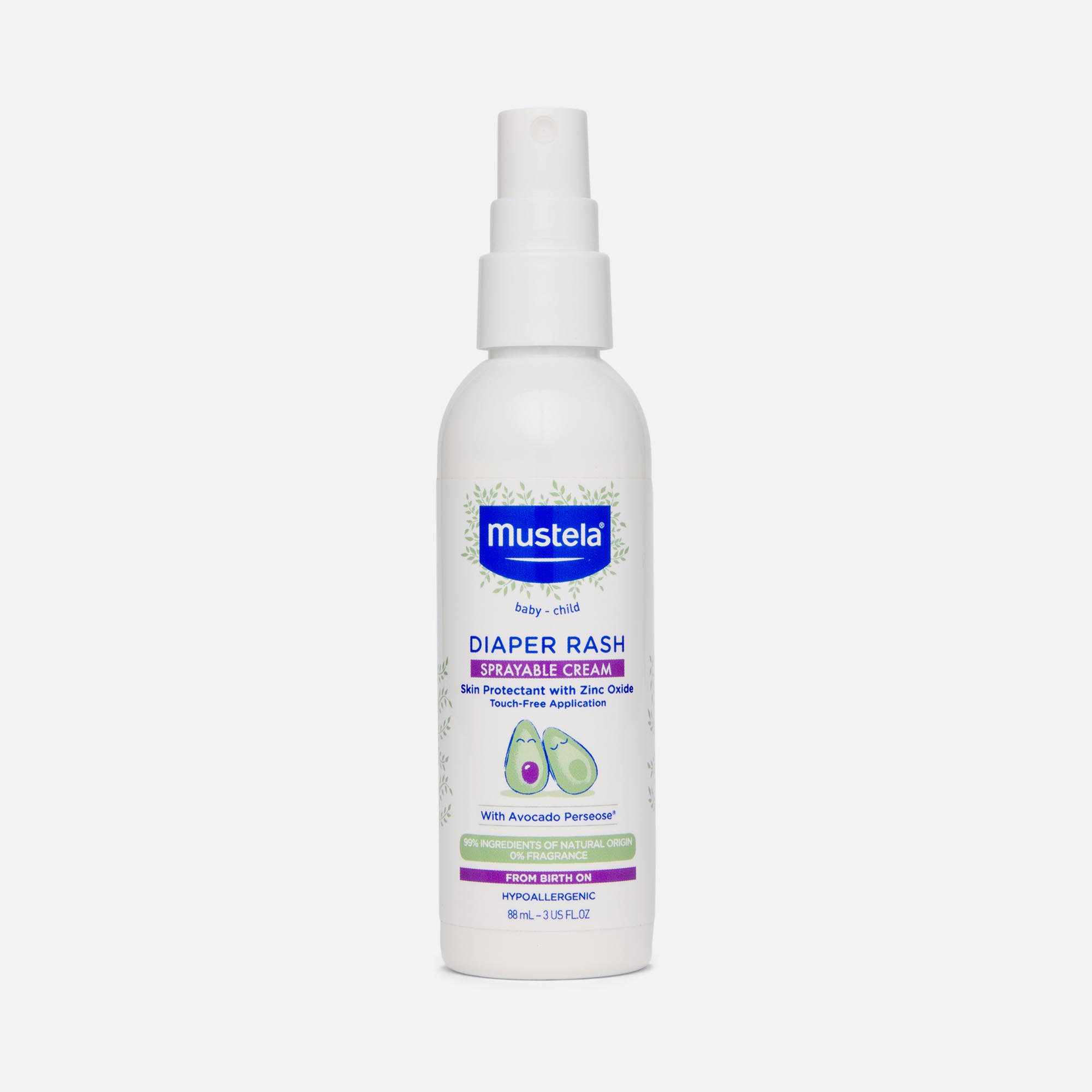 Mustela Diaper Rash Sprayable Cream, 3 fl oz.