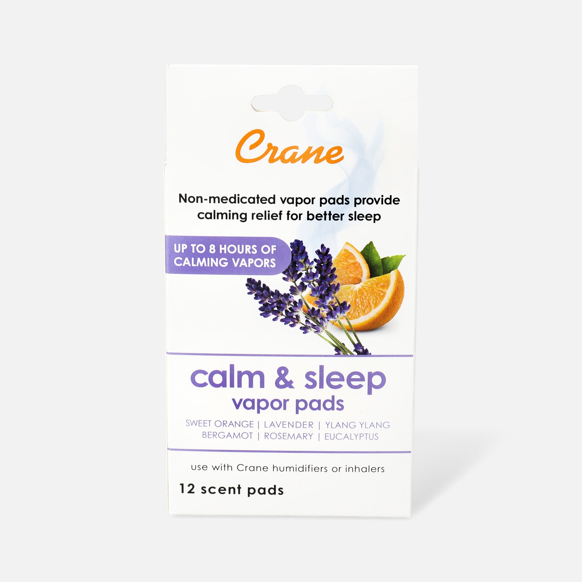 Crane Vapor Pads, Calm and Sleep, Large, 12 ct.