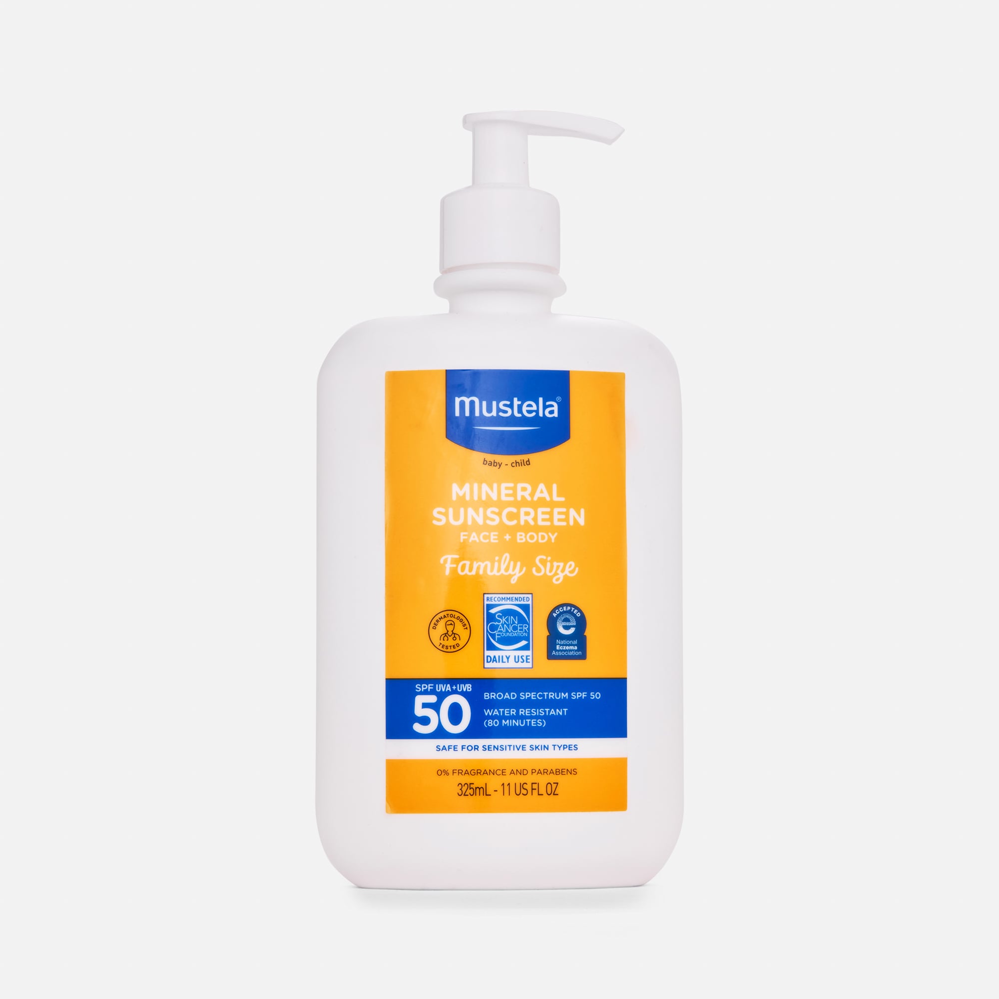 Mustela Mineral Sunscreen Lotion, SPF 50, 3.38 oz.