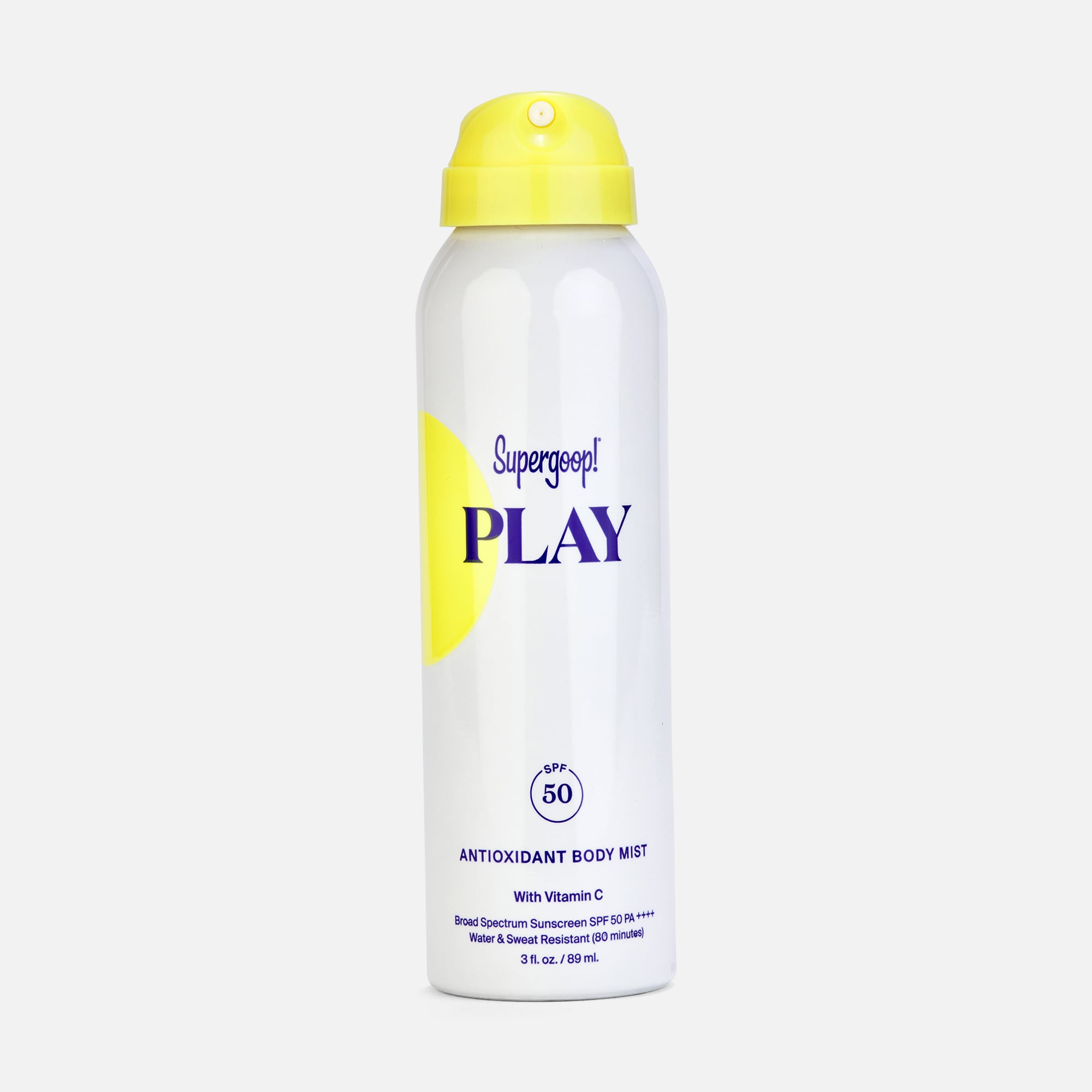 Supergoop! PLAY Antioxidant Body Mist SPF 50 with Vitamin C, 6 oz.