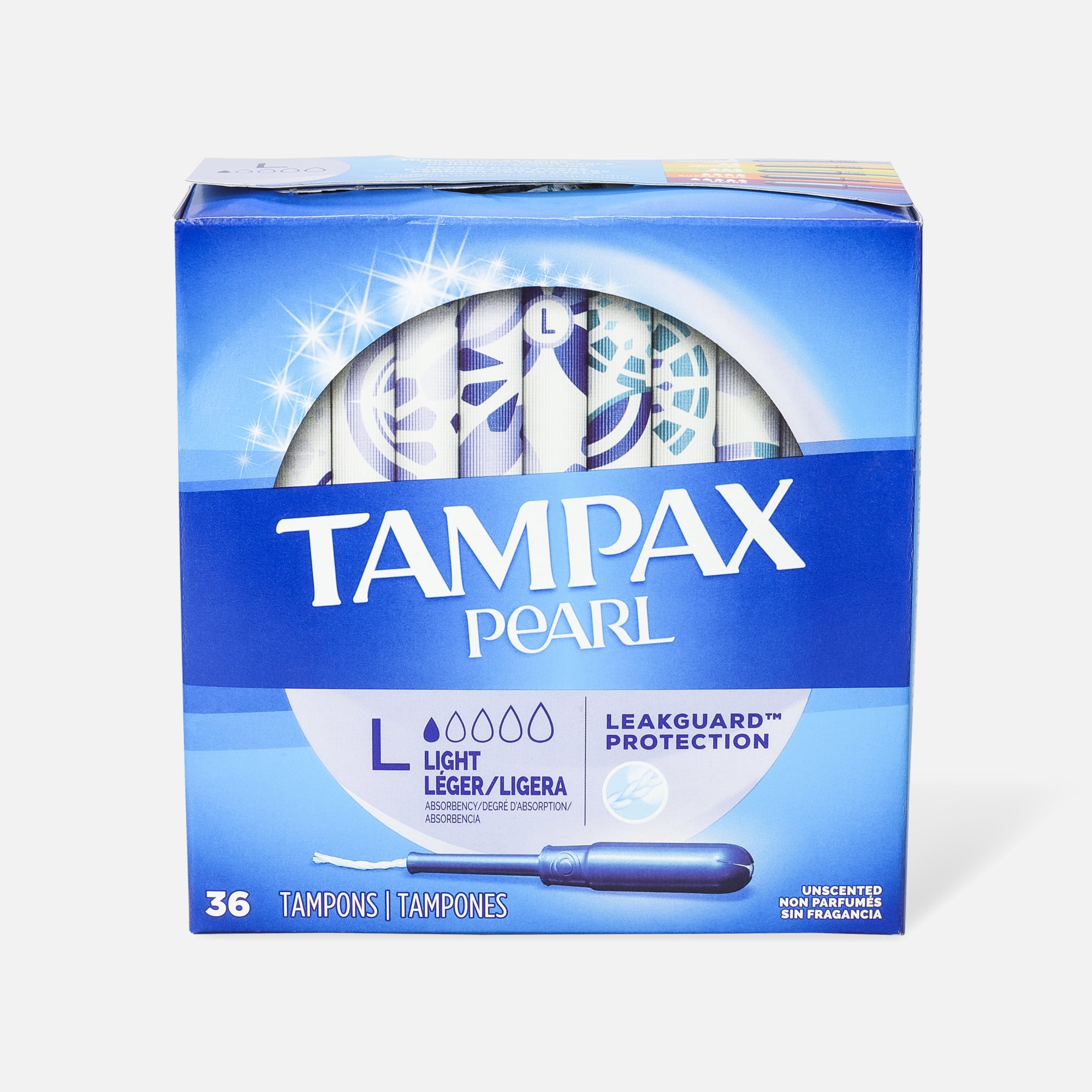 Tampax Pearl Tampons Ultra Absorbency with BPA-Free Plastic Applicator and LeakGuard Braid, Unscented, 32 ct.