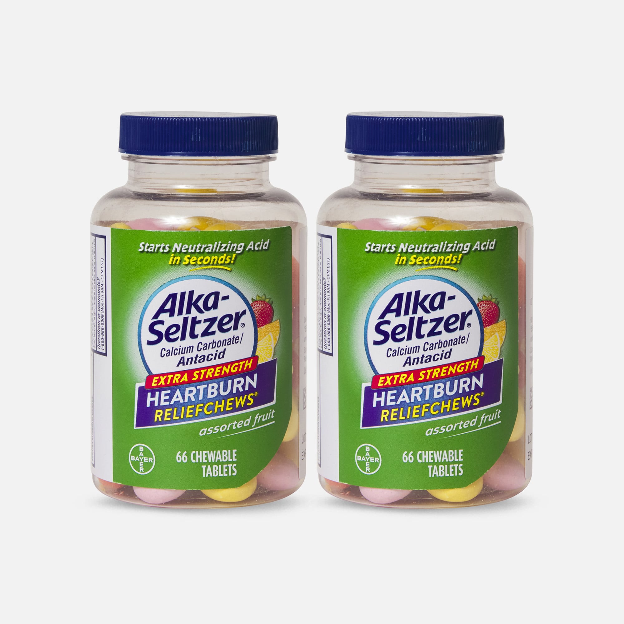 Alka-Seltzer ReliefChews Heartburn Assorted Fruit, 66 ct. (2-Pack)