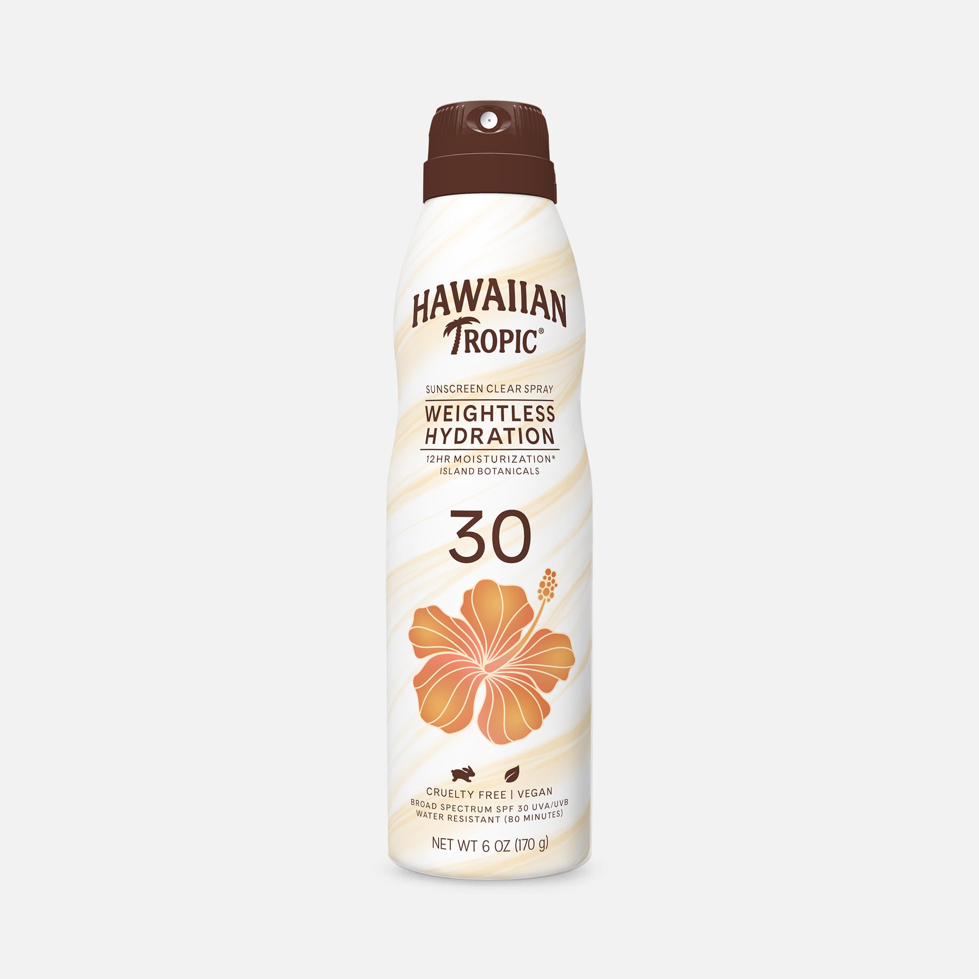 Hawaiian Tropic Silk Hydration Weightless Sunscreen Spray SPF 30, 6 oz.