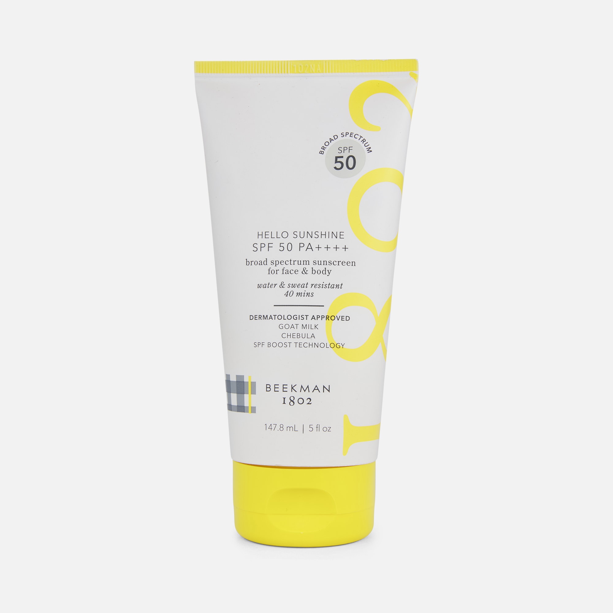 Beekman 1802 Hello Sunshine  SPF 50 PA++++ Broad Spectrum Sunscreen for  Face & Body, 5 fl oz.