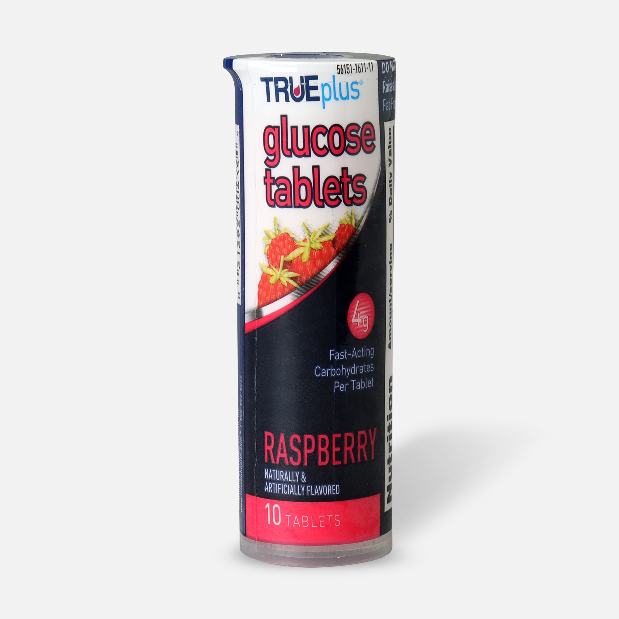 TRUEplus Glucose Tablets, Raspberry, 50 ct.