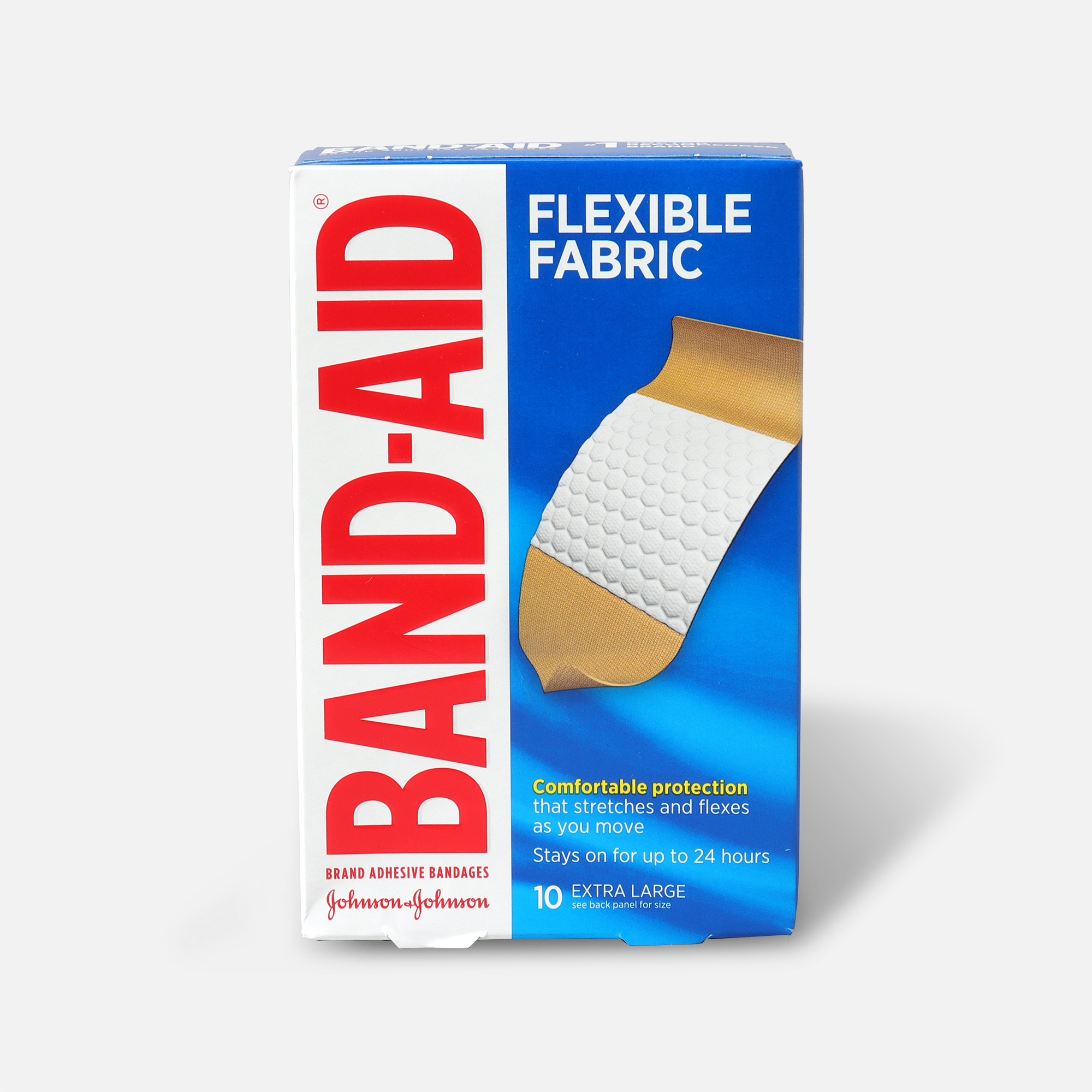 BAND-AID® Flexible Fabric Adhesive Bandages, Extra Large - 10 ct.
