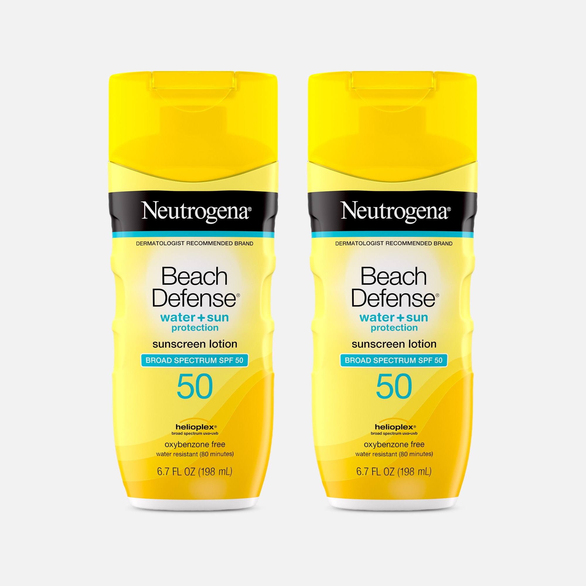 Neutrogena Beach Defense Lotion SPF 50, 6.7 oz. (2-Pack)