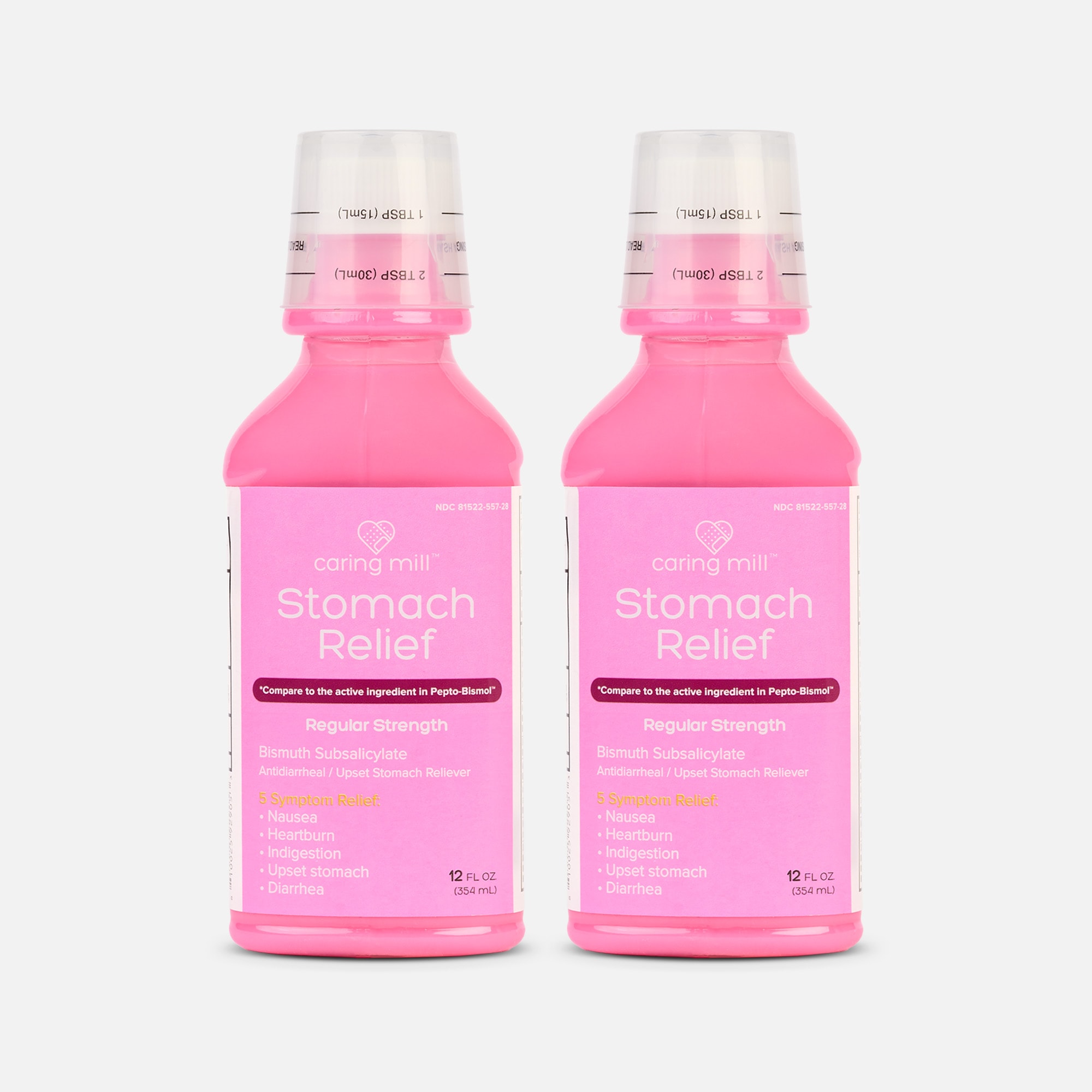 Caring Mill™ 5-Symptom Stomach Relief Liquid, Original, 12 oz. (2-Pack)