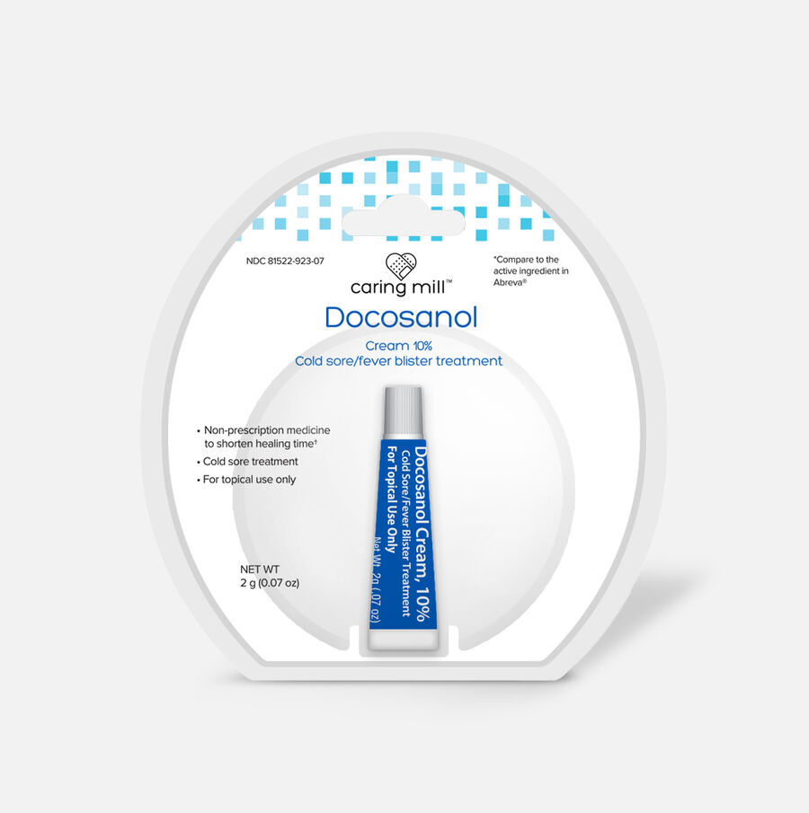 Caring Mill™ Docosanol 10% Cream Tube, Treatment for Cold Sore/Fever .07 oz. Tube