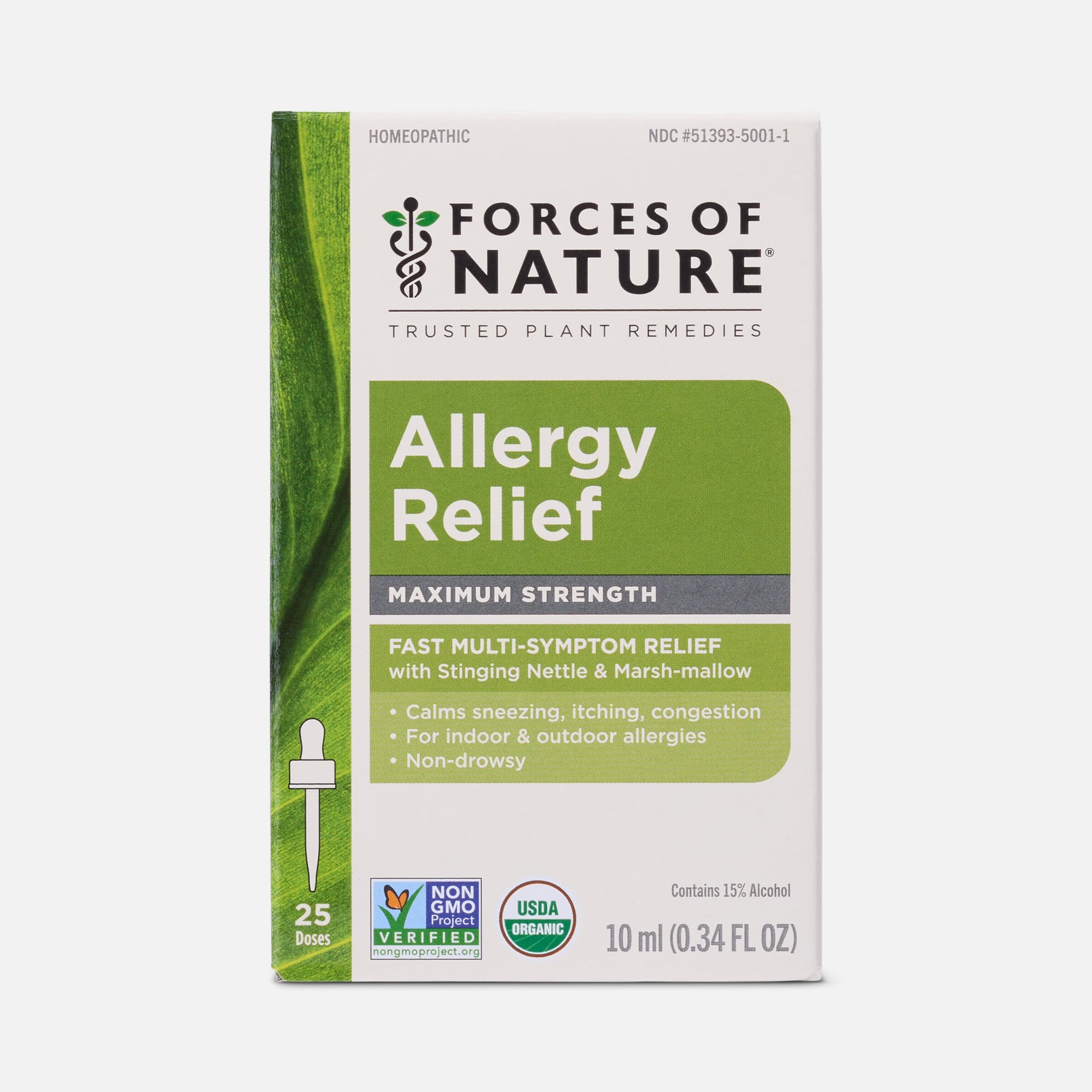 Forces of Nature Allergy Maximum Strength Sublingual Drops, 10ml